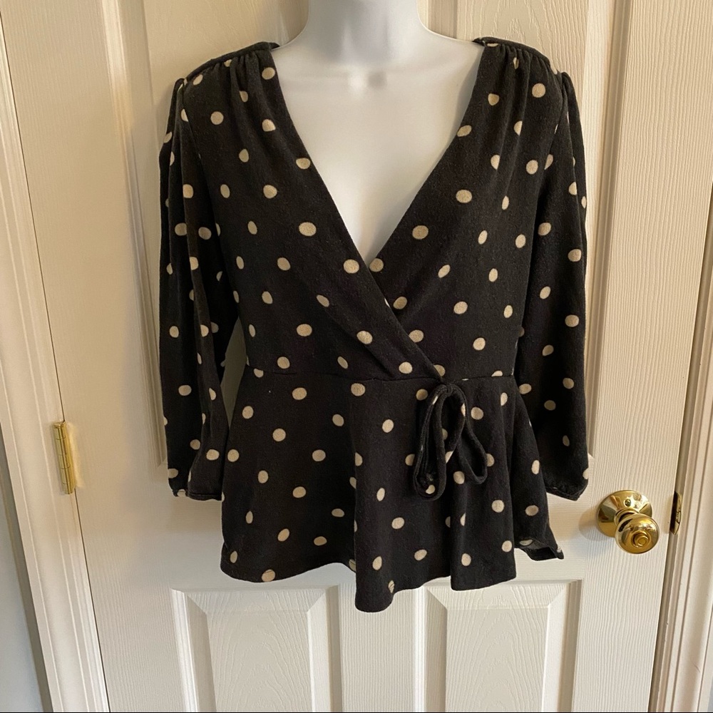 Monteau Polka Dot Blouse